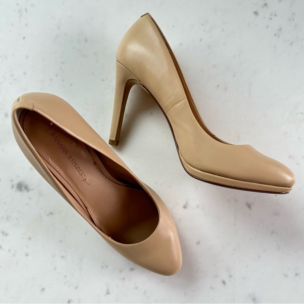 Banana Republic Tan Platform Stilettos